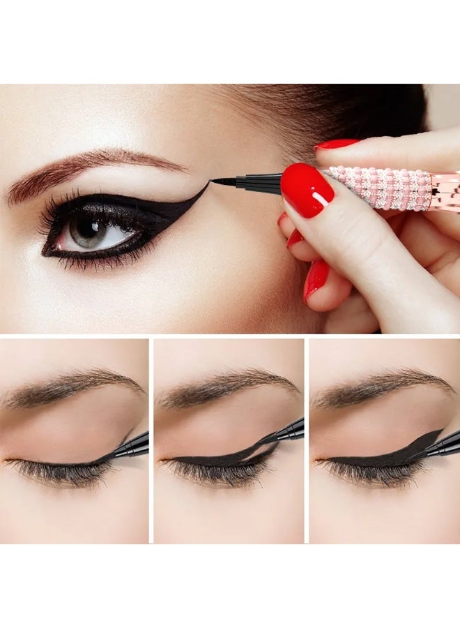 Waterproof liquid eyeliner, smooth to the touch, quick-drying, long-lasting, and smudge-proof. Easily removed with warm water without leaving any marks.  (Black, 1 piece) - Image 5